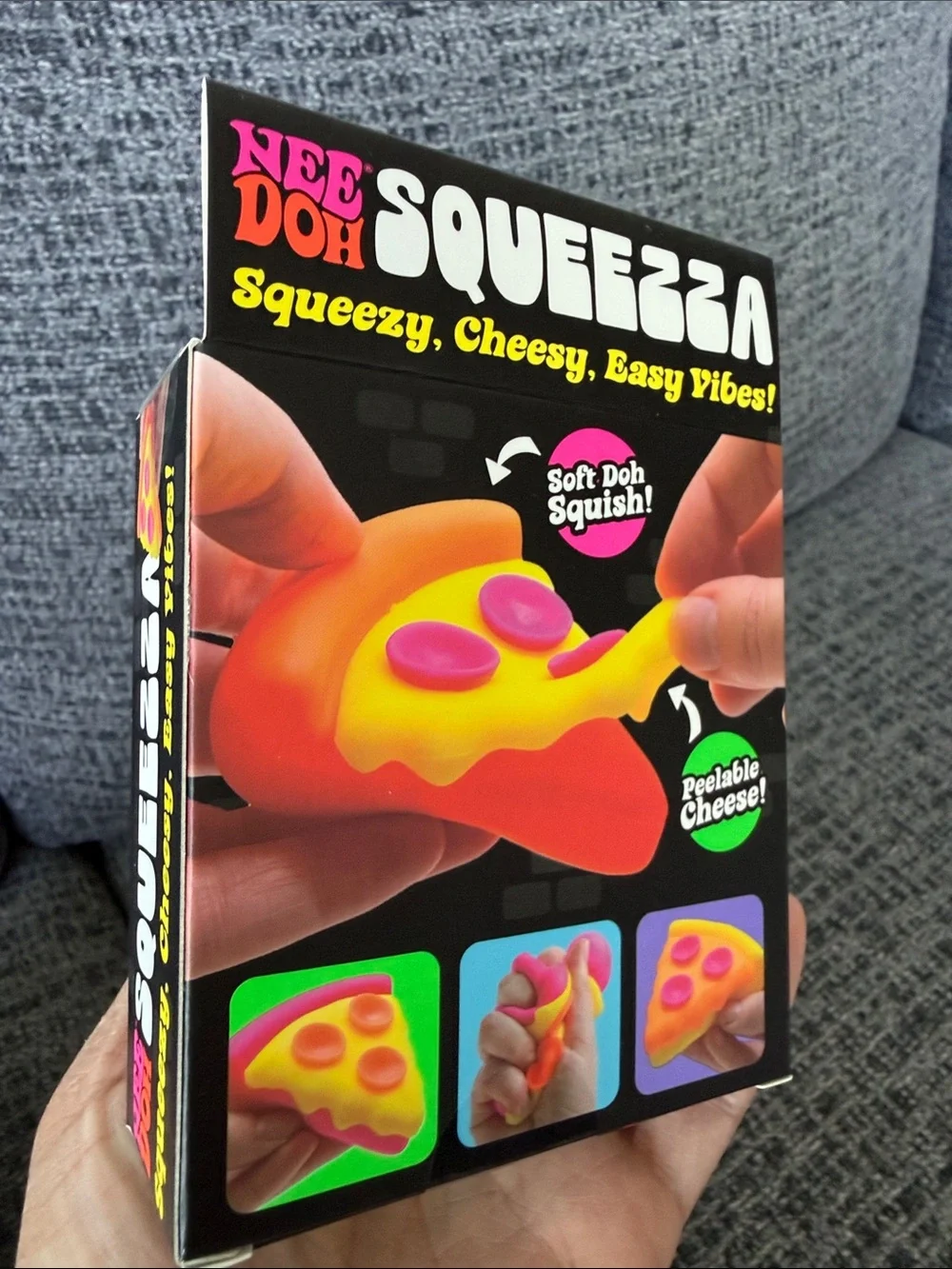 Nee Doh Squeeza Orange & Pink Pizza Squishy Toy
